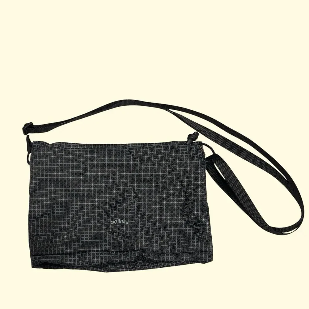 Bellroy Lite Sacoche Shadow Grid Shoulder Bag Crossbody Lightweight Travel Gray